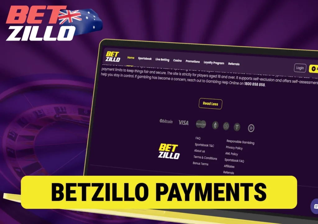 BetZillo Casino payment methods